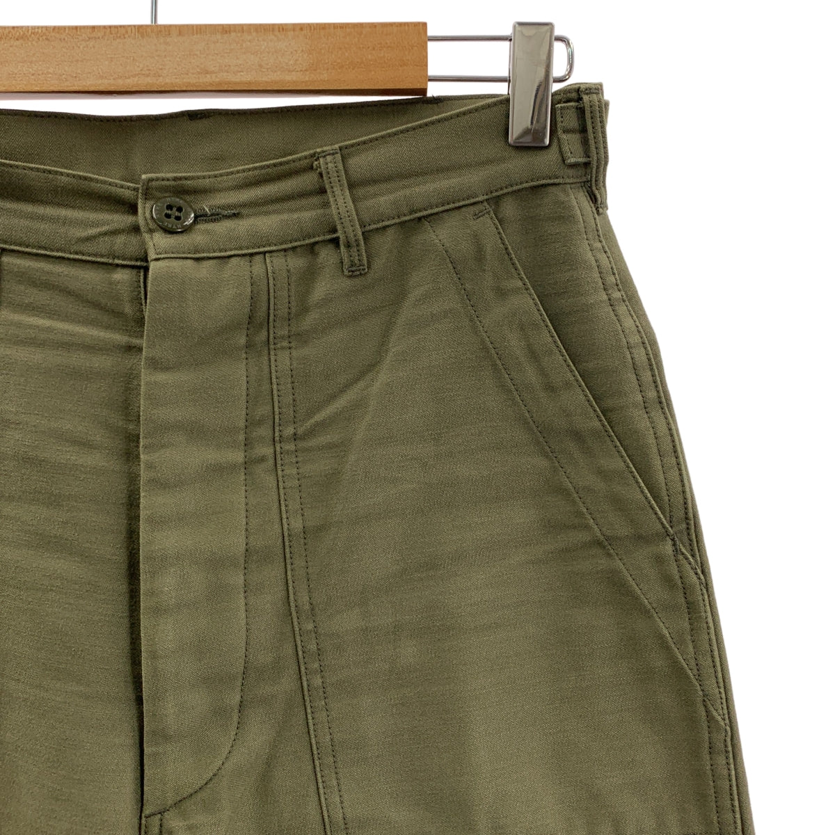 HYKE / ハイク | BACK SATIN BAKER PANTS / バックサテン ミリタリー ベイカーパンツ | 4 | カーキ | メンズ