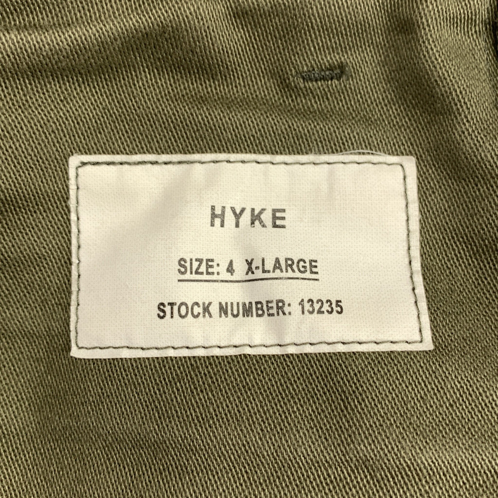 HYKE / ハイク | BACK SATIN BAKER PANTS / バックサテン ミリタリー ベイカーパンツ | 4 | カーキ | メンズ