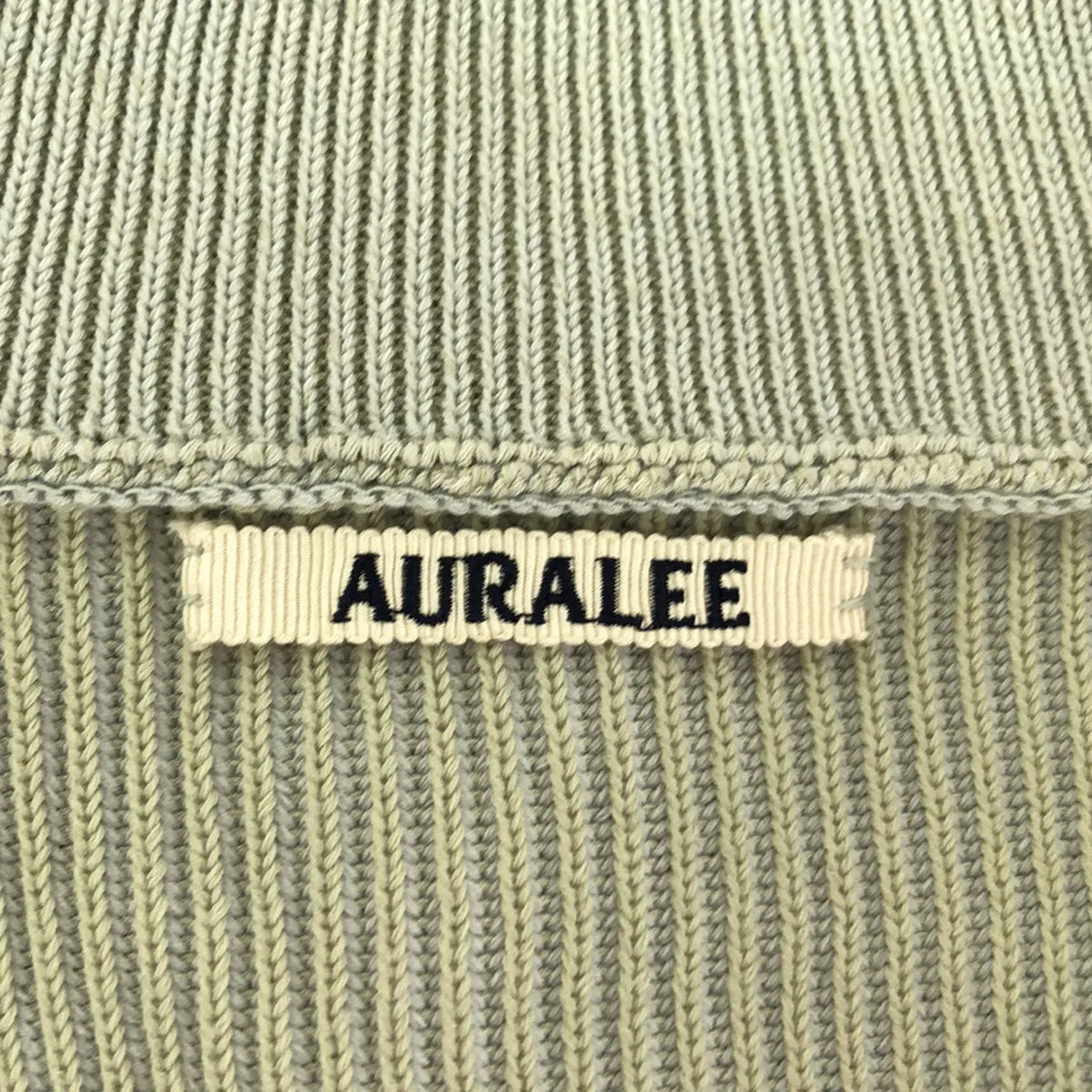 AURALEE / 오라리 | 2020SS | SUPER HARD TWIST RIB KNIT HALF ZIP P / O 슈퍼 하드 트위스트 리브 니트 하프 Zip 풀오버 | 0 | 블루 | 여성