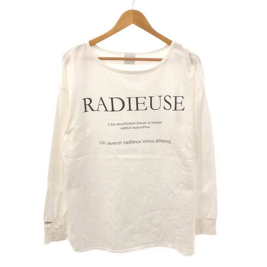 Spick and Span | 2021SS | RADIEUSE Logo Long T-Shirt | F | White | Women's