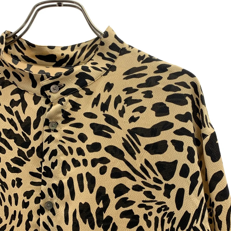 Tomorrowland MACPHEE / トゥモローランドマカフィー | レオパードプリント ペプラムブラウス シャツ | 36 | レディース