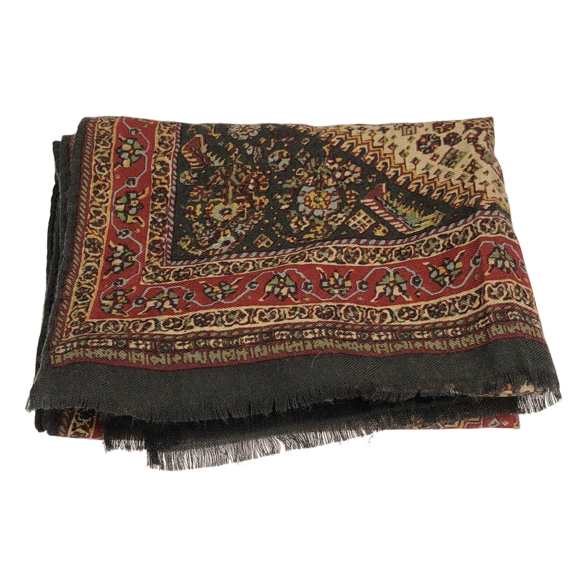 ETRO | 羊絨與絲綢全印花大披肩 | 紅色