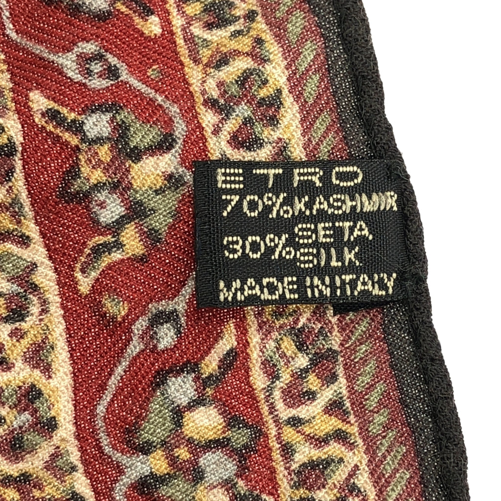 ETRO / エトロ | カシミヤ シルク 総柄 大判ストール |