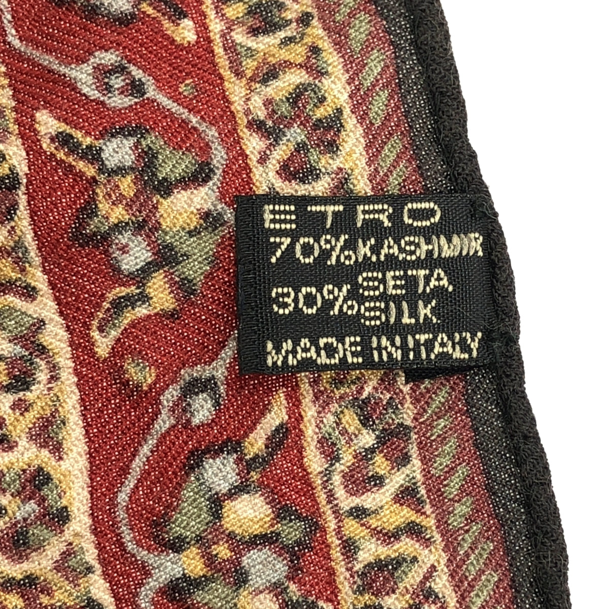 ETRO | 羊絨與絲綢全印花大披肩 | 紅色