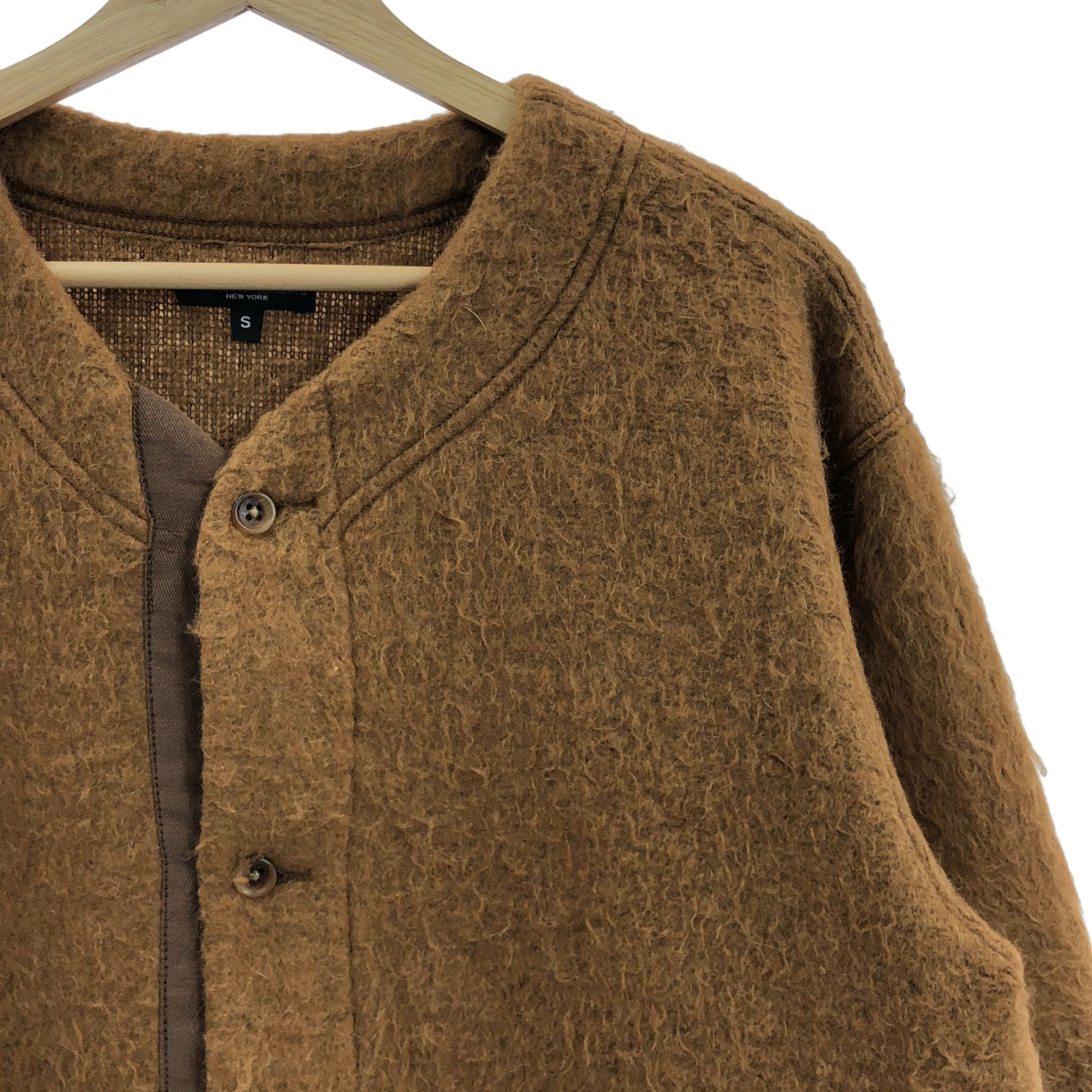 Engineered Garments 馬海毛混紡針織開襟衫（狀況極佳）- 男款，小號，棕色