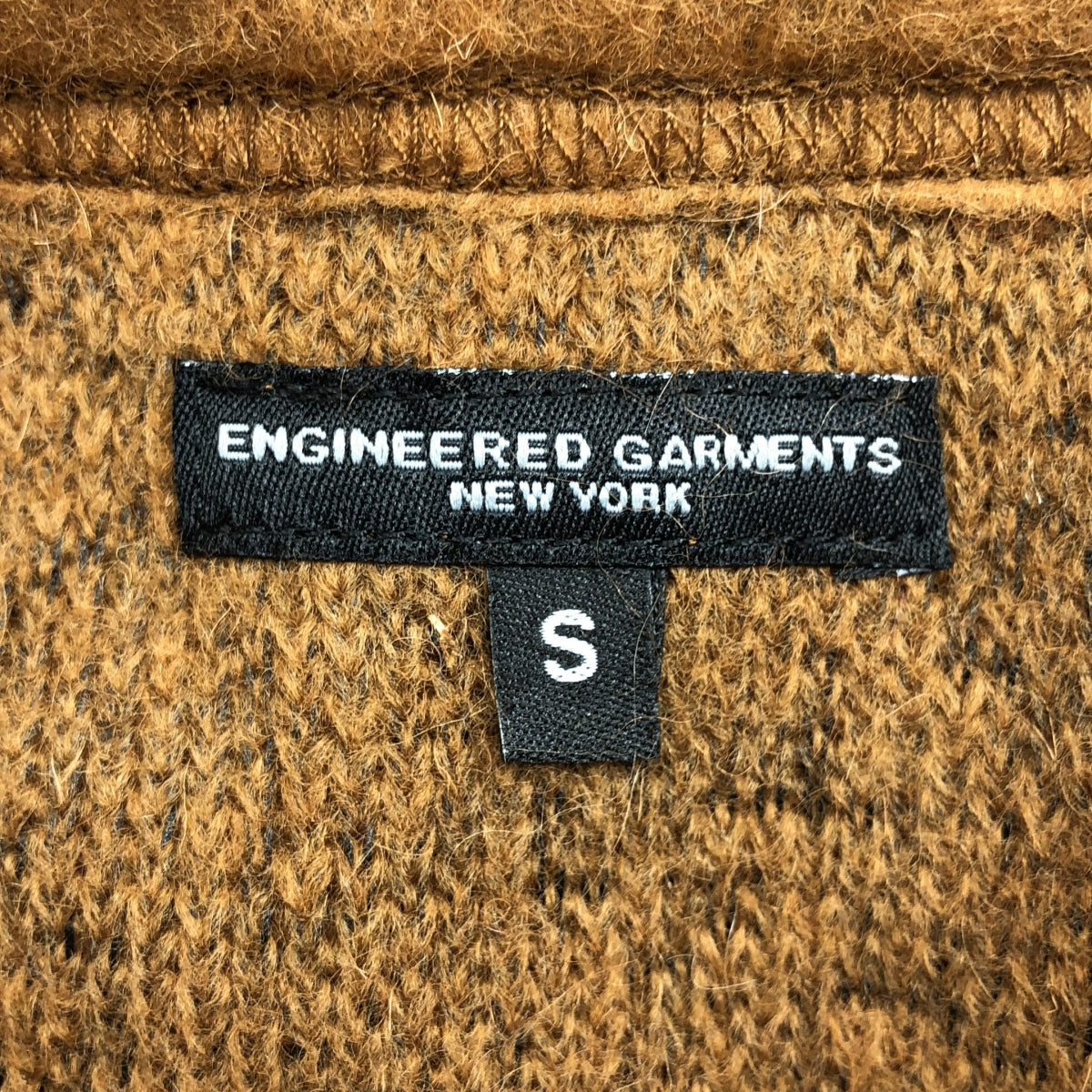 Engineered Garments 馬海毛混紡針織開襟衫（狀況極佳）- 男款，小號，棕色