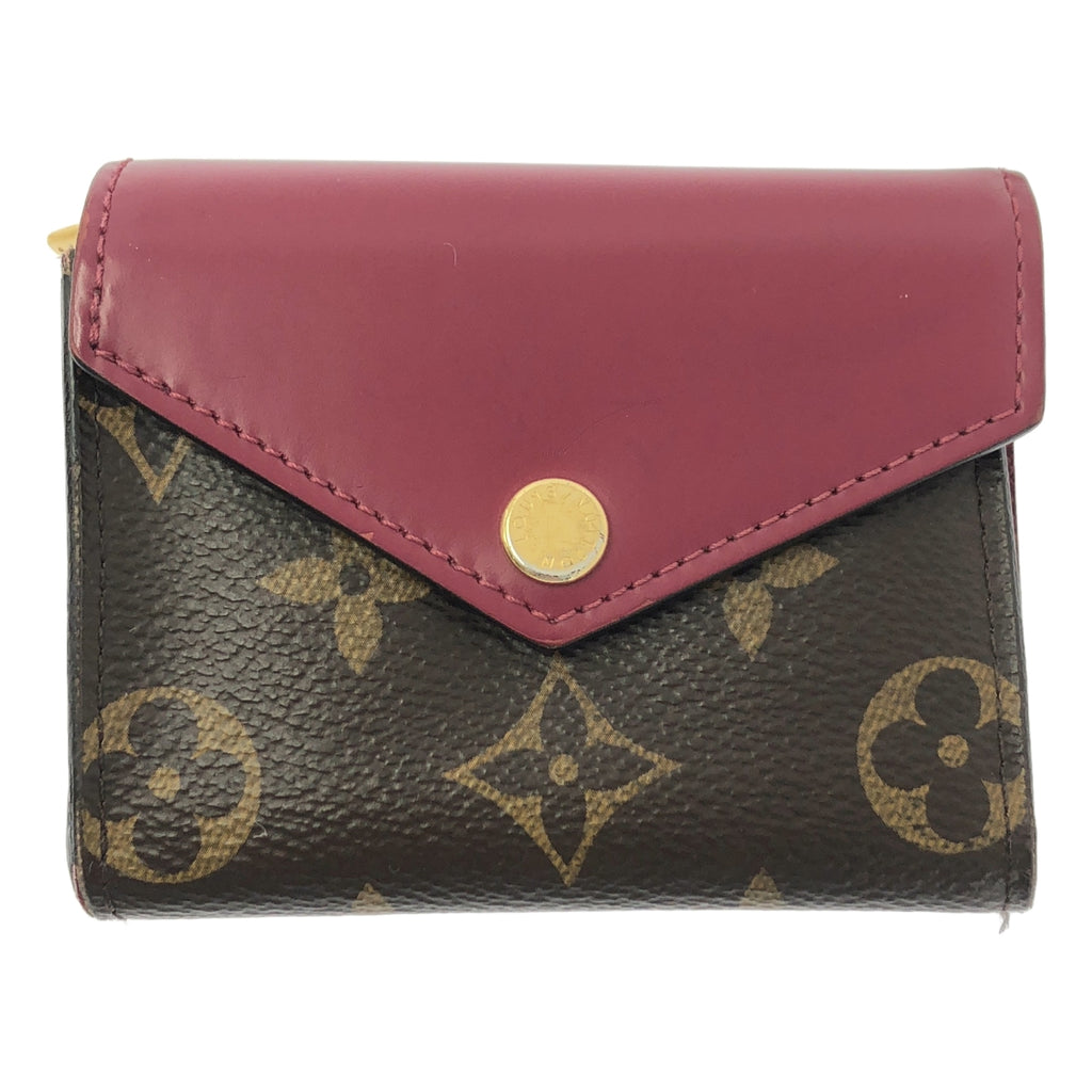 Louis Vuitton / ルイヴィトン | M62932 / モノグラム ポルトフォイユ・ゾエ / レザー コンパクトウォレット 財布 | ブラウン/フューシャ | レディース