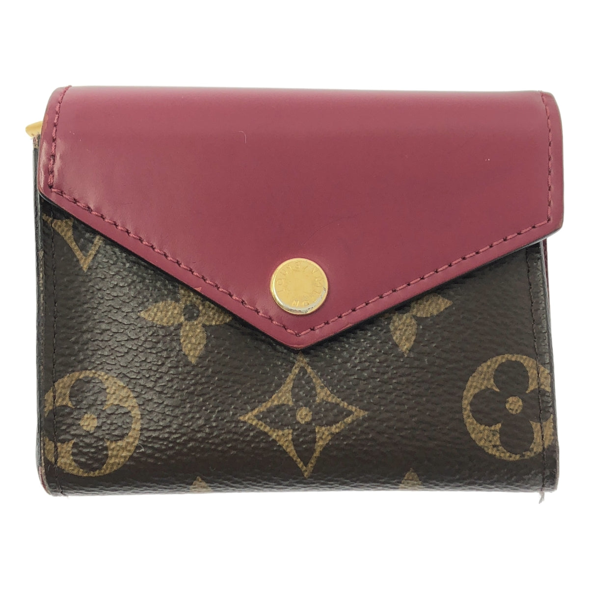 Louis Vuitton / ルイヴィトン | M62932 / モノグラム ポルトフォイユ・ゾエ / レザー コンパクトウォレット 財布 | ブラウン/フューシャ | レディース