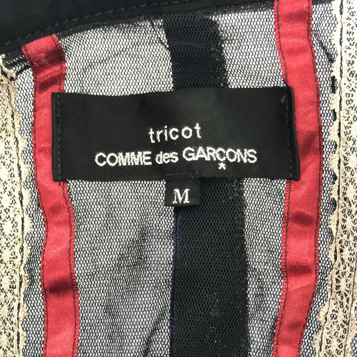 tricot COMME des GARCONS | 2016SS | Striped lining jacket, sheer jacket | M | Black | Women's