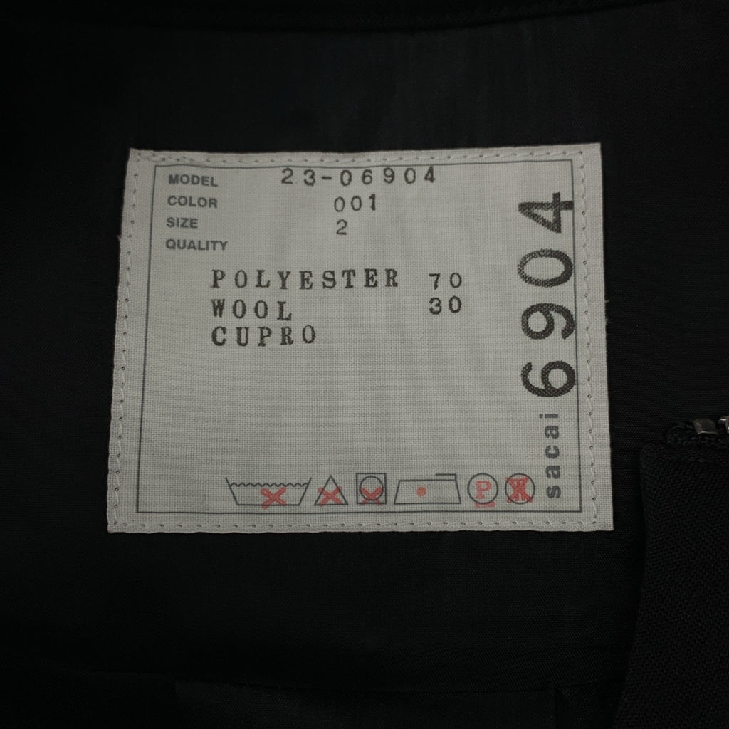 sacai / サカイ | 2023SS | Suiting Pullover カットデザイン ブラウス | 2 | レディース