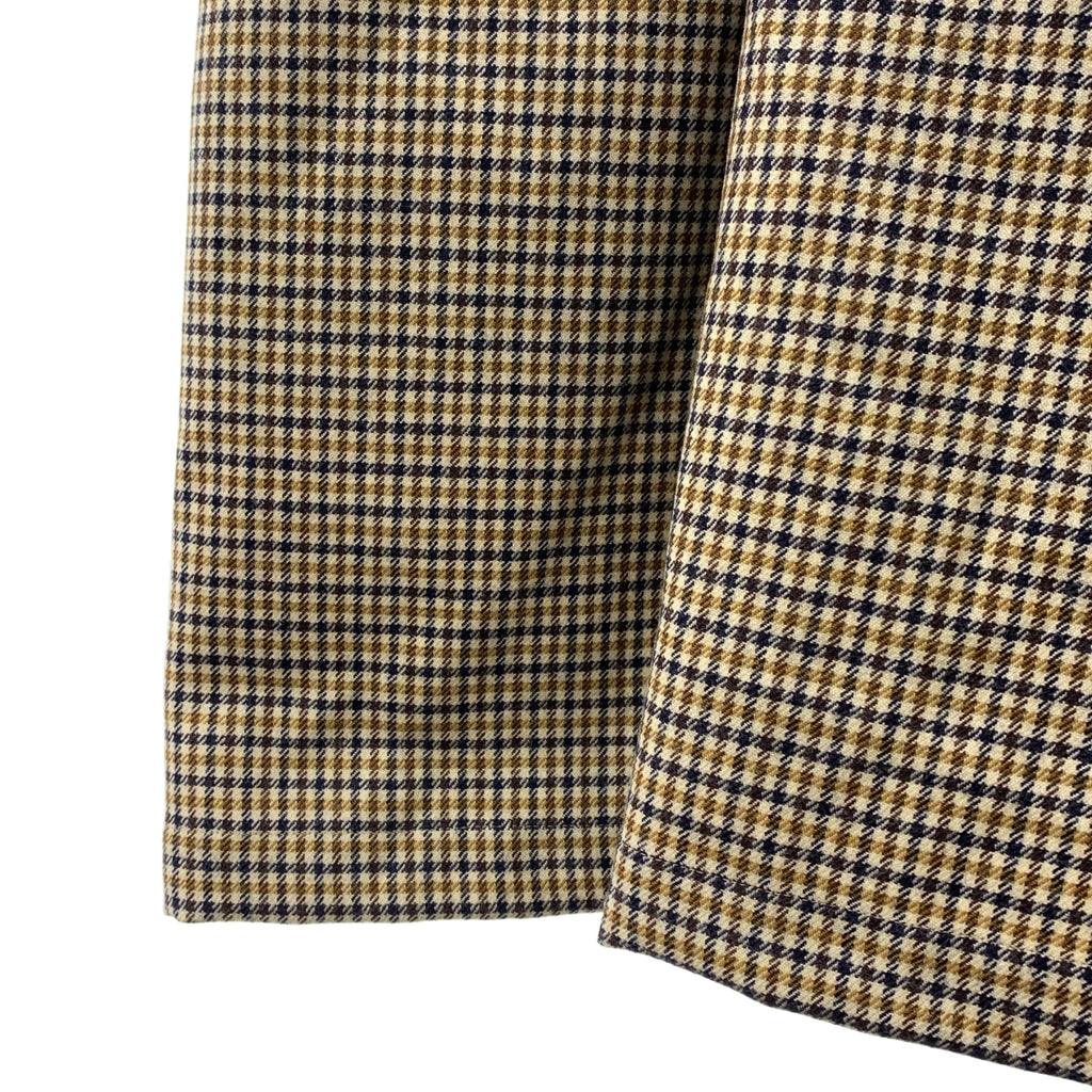 【美品】  Lachement / ラシュモン | 2023AW | ハウンドトゥースバックリボン ドレス ワンピース | 38 | ベージュ/ネイビー系 | レディース