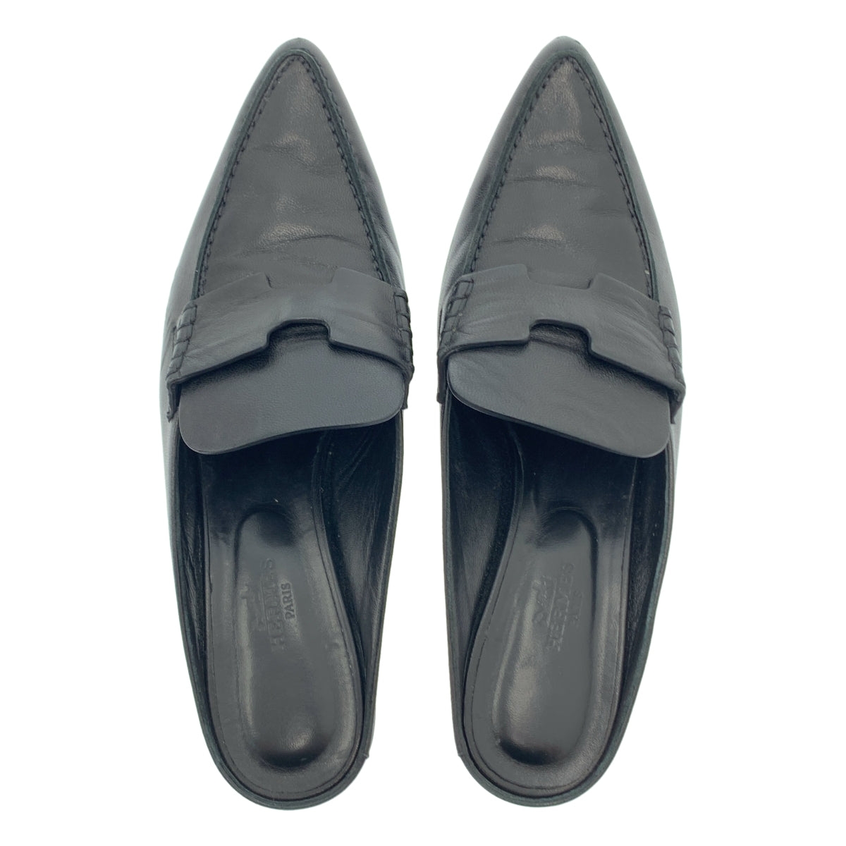 愛馬仕 | GLORIOUS 皮革尖頭高跟穆勒涼鞋 | 37 碼 | 女款