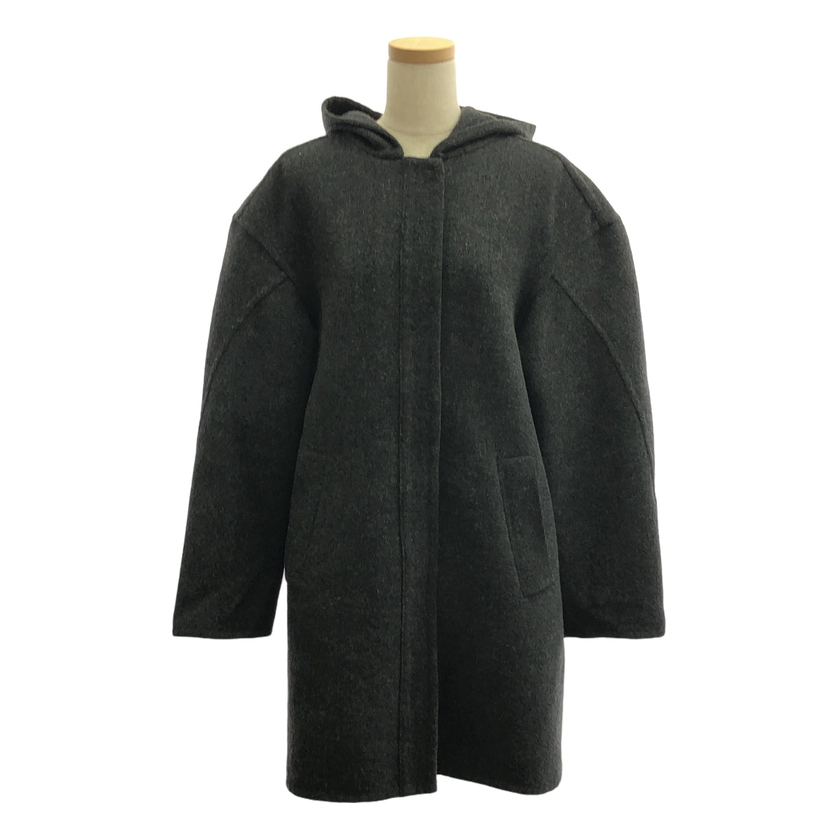 MARNI / マルニ | ウール フード ジップアップ コート | 38 | グレー | レディース