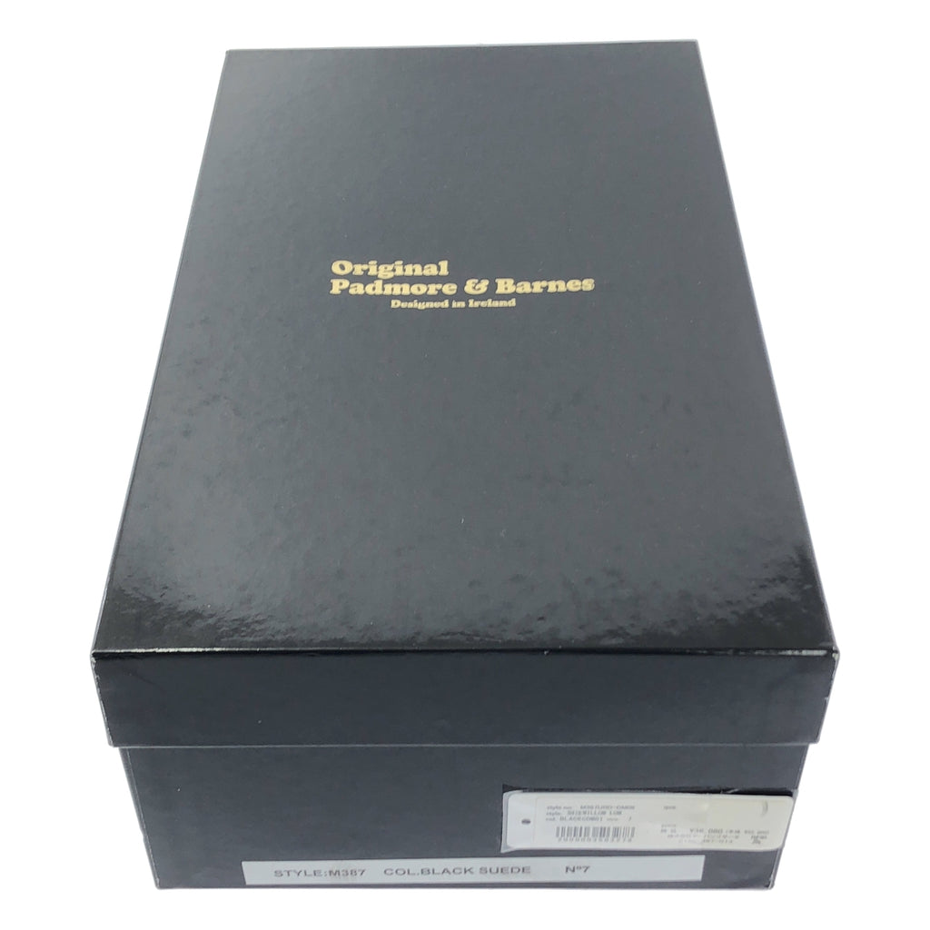 Padmore &amp; Barnes 新款 Willow 低筒麂皮繫帶鞋 | 英國碼 7 | 黑色 | 男款