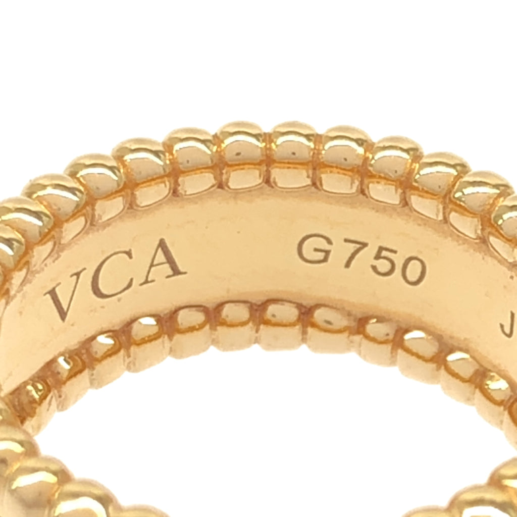狀況極佳 Van Cleef &amp; Arpels Perlee Signature 戒指 G750 / Perlee Senior Tulle 戒指 | 46 | 黃金 | 女士