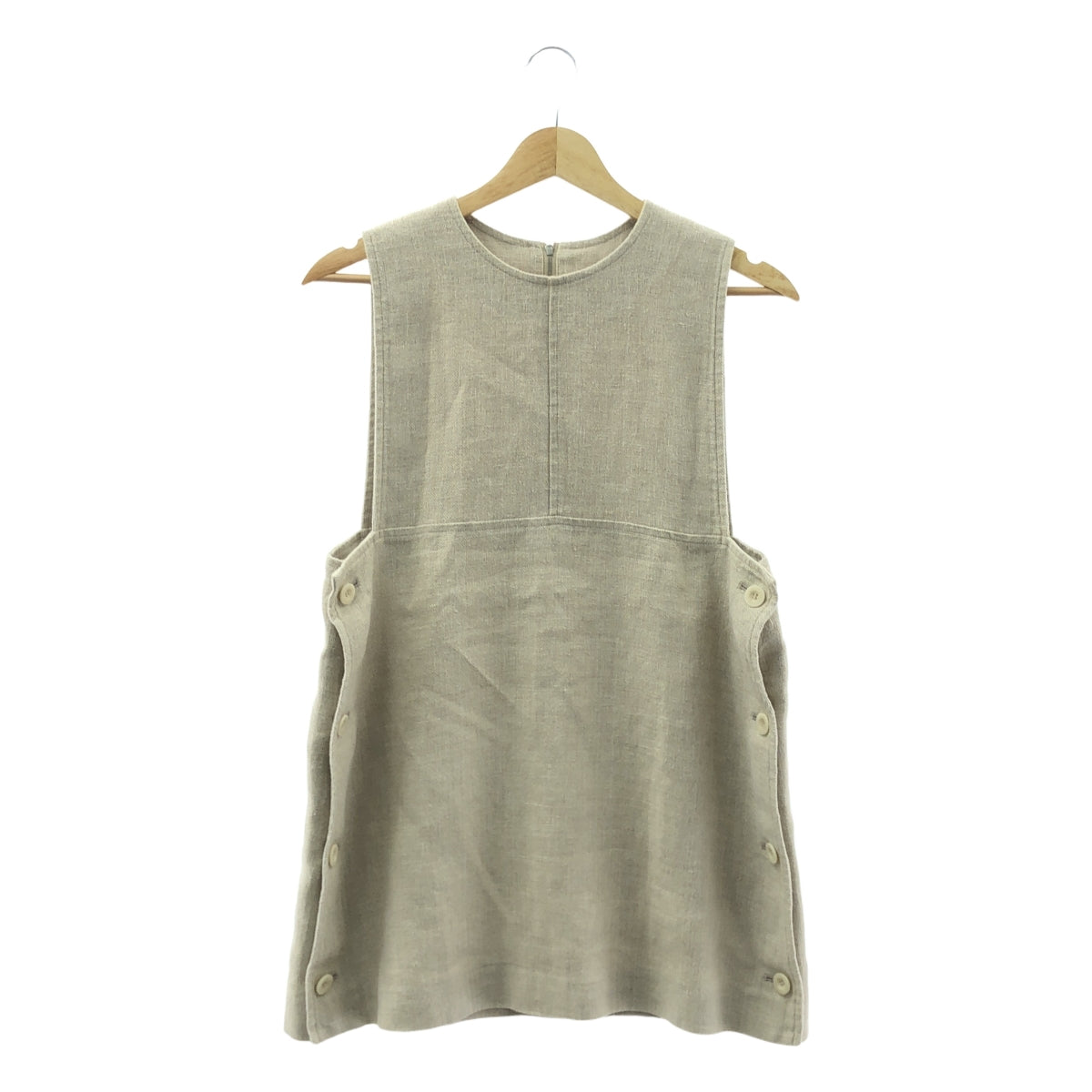 【미품】 HYKE / 하이크 | 2023SS | linen long vest / 린넨 롱 베스트 / 총 안감 | 2 | 베이지 | 여성