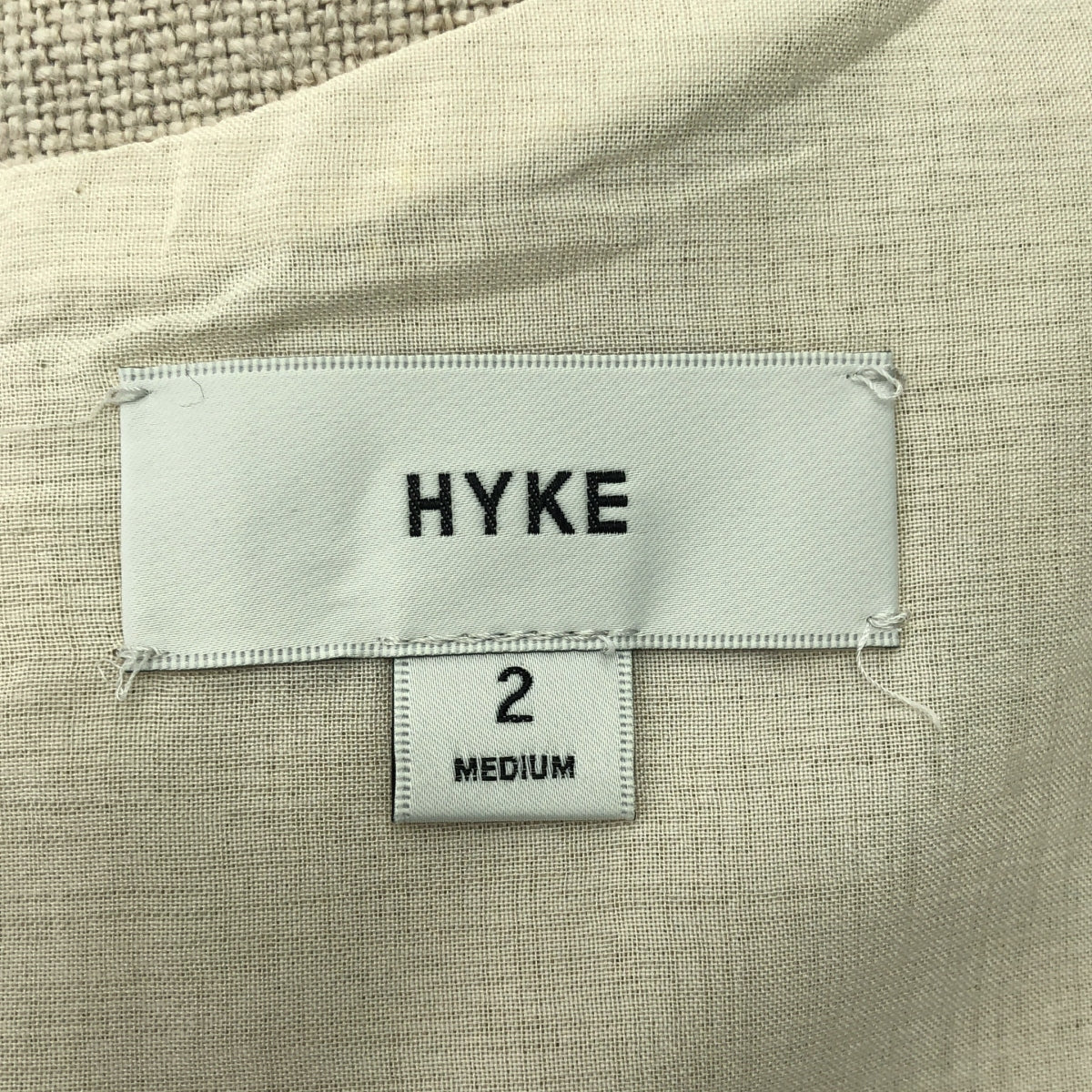 [狀況良好] HYKE | 2023SS | 亞麻長版背心 | 全襯裡 | 2 | 米色 | 女款