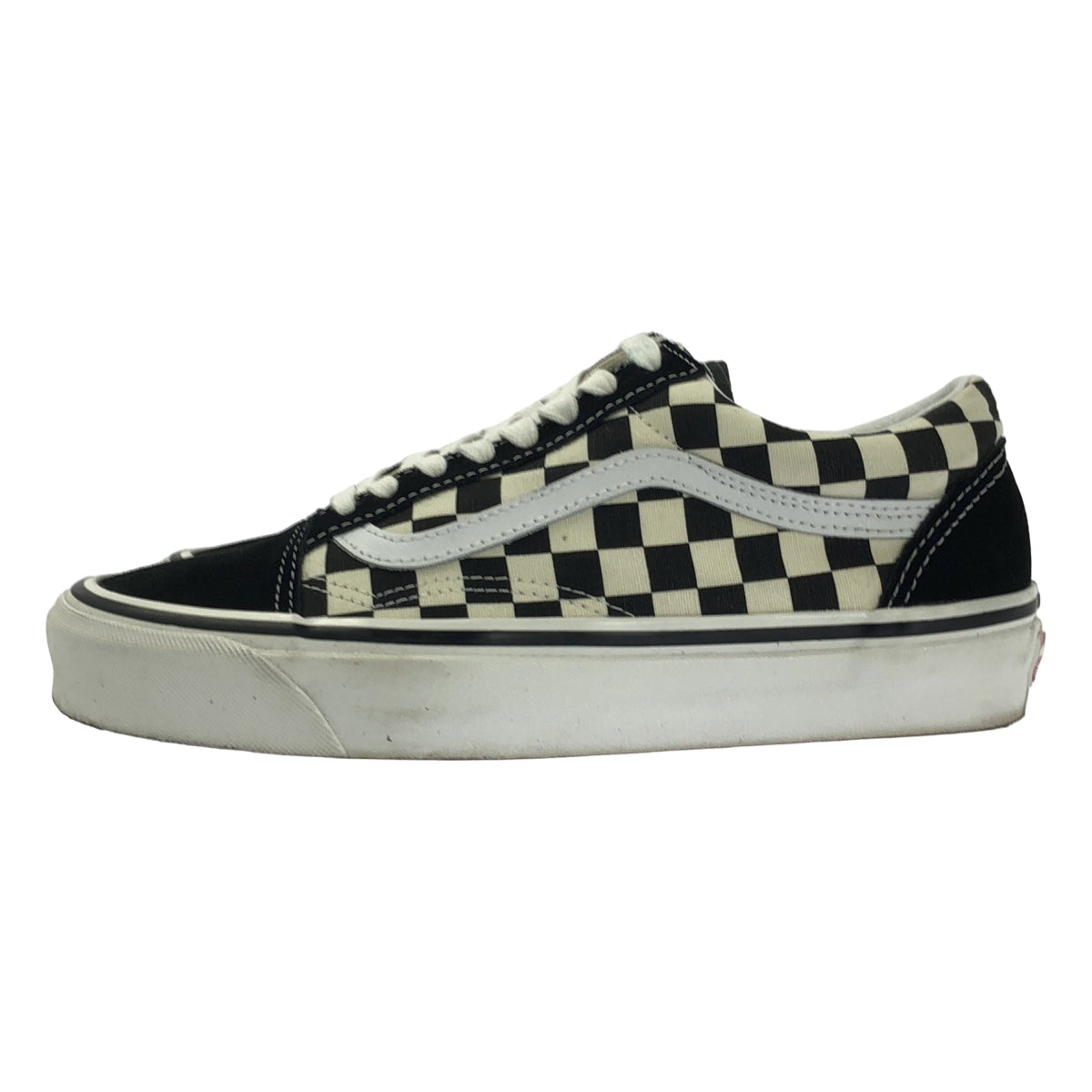 [狀況極佳] VANS Old Skool 36 DX 阿納海姆工廠棋盤格運動鞋 | 尺寸 25 | 黑色/白色 | 女款
