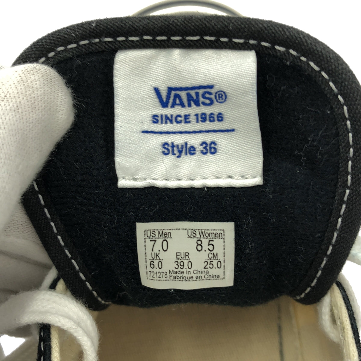 【美品】  VANS / バンズ | OLD SKOOL 36 DX ANAHEIM FACTORY CHECKERBOARD オールドスクール 36 デラックス アナハイムファクトリー チェッカーボード スニーカー | 25 | ブラック / ホワイト | レディース