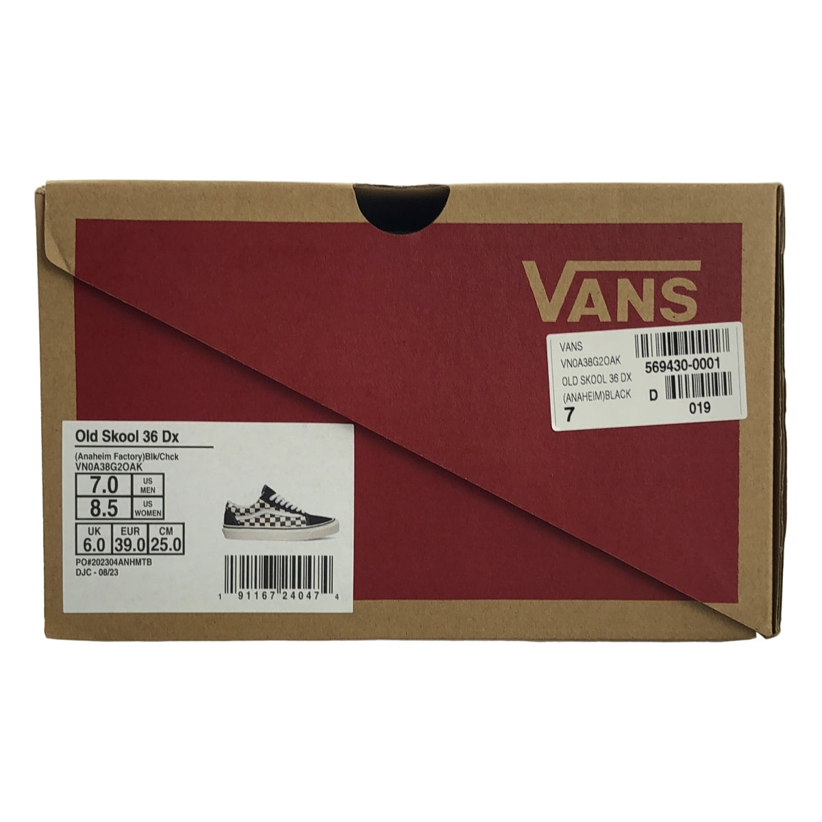【美品】  VANS / バンズ | OLD SKOOL 36 DX ANAHEIM FACTORY CHECKERBOARD オールドスクール 36 デラックス アナハイムファクトリー チェッカーボード スニーカー | 25 | ブラック / ホワイト | レディース