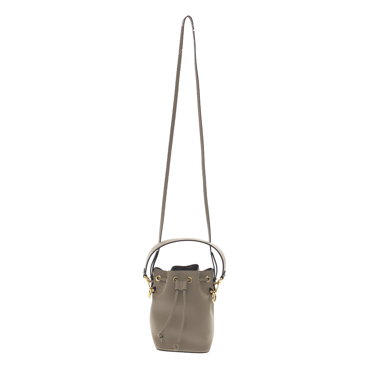 [Good Condition] FENDI | MINI MON TRESOR Leather Shoulder Bag | Grey | Women's