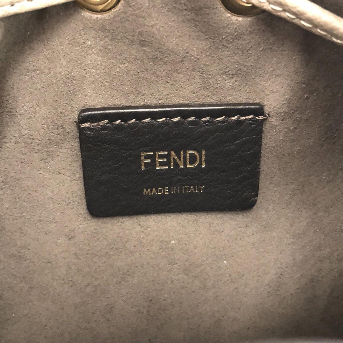 [Good Condition] FENDI | MINI MON TRESOR Leather Shoulder Bag | Grey | Women's