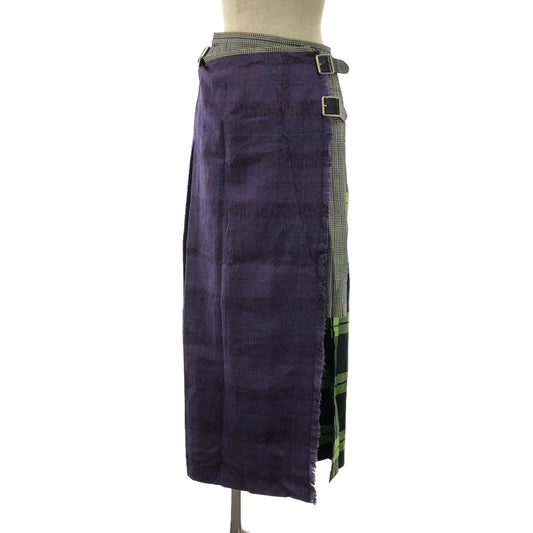 CITYSHOP / City Shop | × ONEIL OF DUBLIN VARIED PLEATED PATCHWORK 010 Skirt | US8 | Green/Black/Purple | Women's