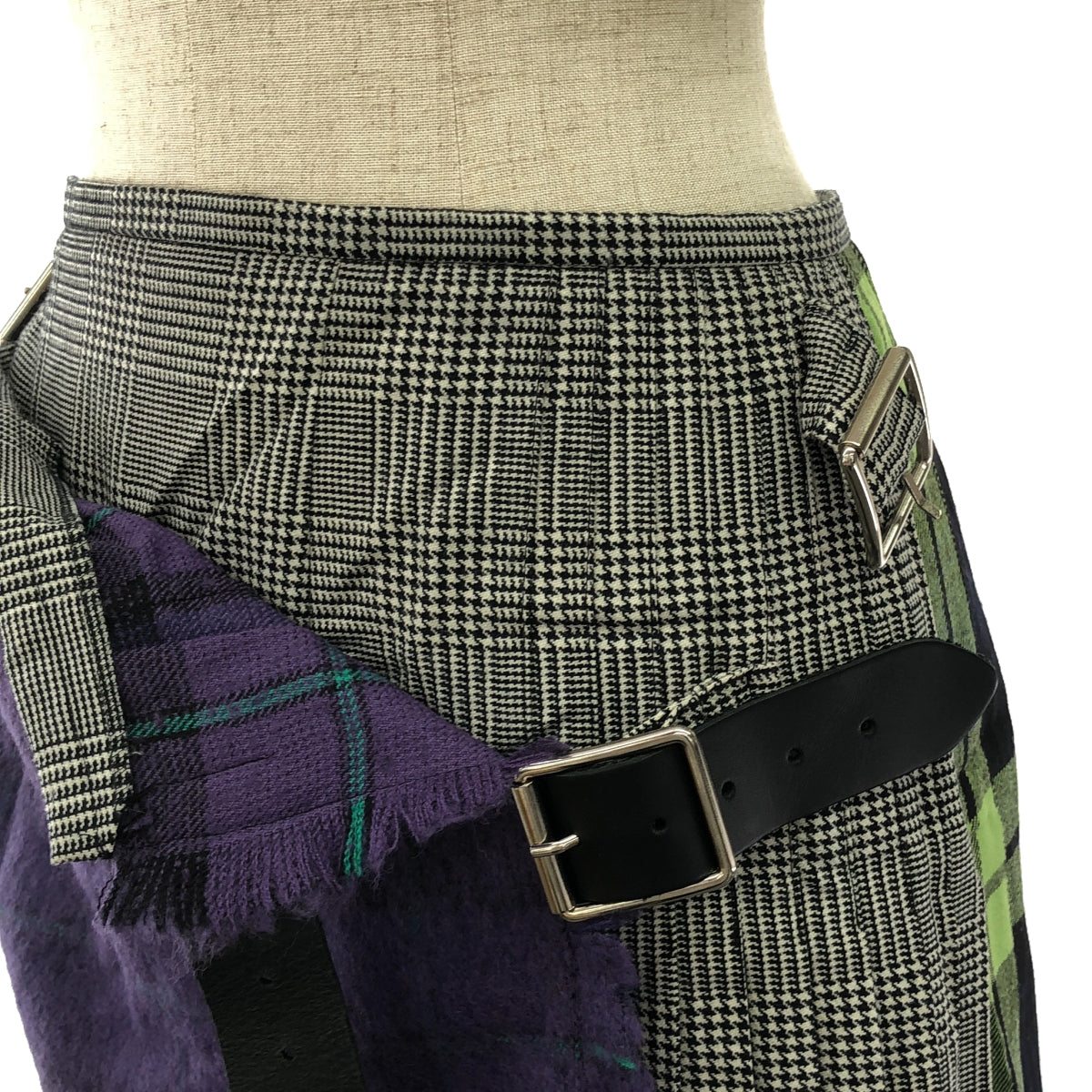 CITYSHOP / City Shop | × ONEIL OF DUBLIN VARIED PLEATED PATCHWORK 010 Skirt | US8 | Green/Black/Purple | Women's