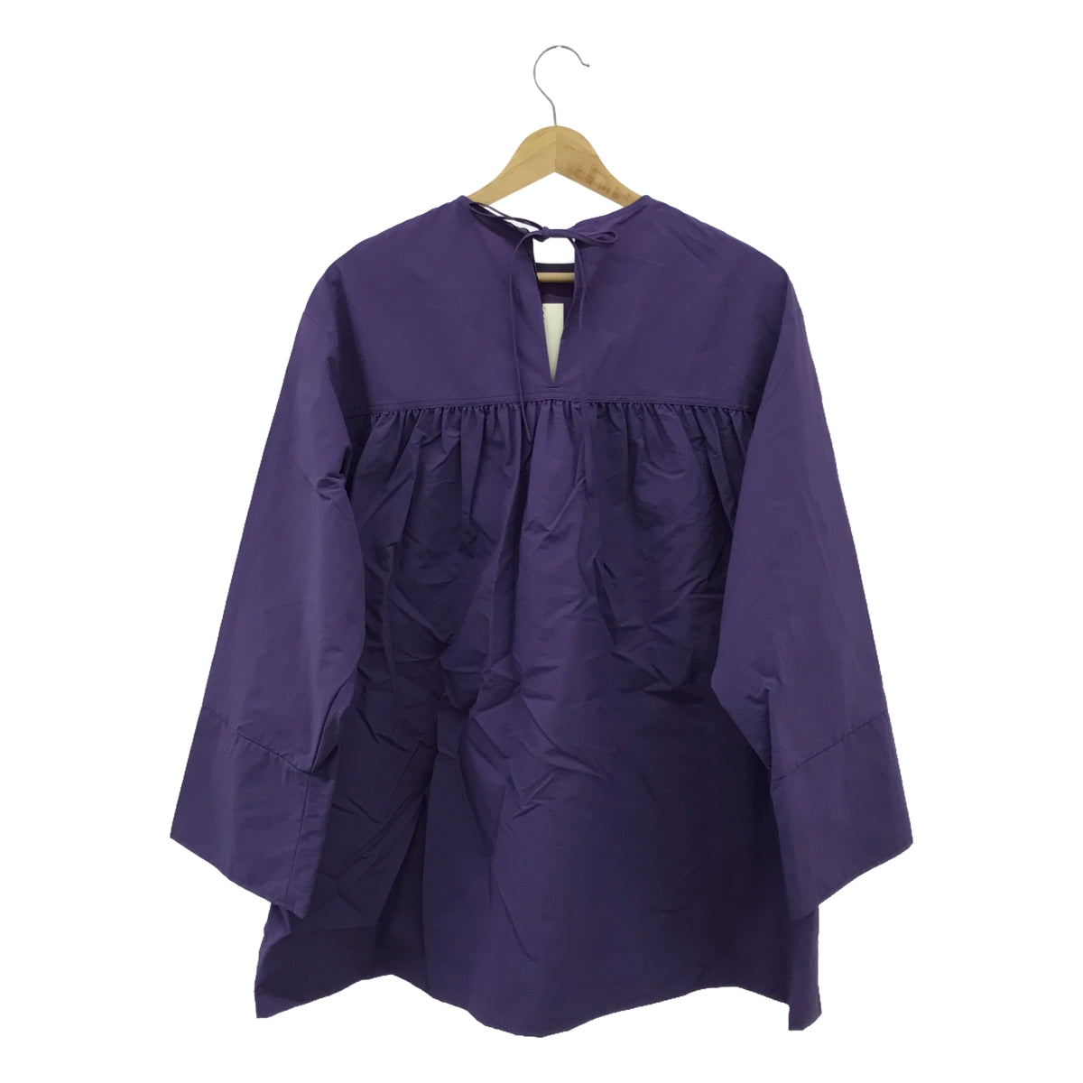 [Good Condition] yori | 2023SS | Back Ribbon Gathered Long Sleeve Blouse | F | Purple | Women's