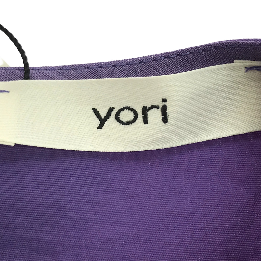 【미품】 yori / 요리 | 2023SS | 백 리본 개더 롱 슬리브 블라우스 | F | 퍼플 | 여성
