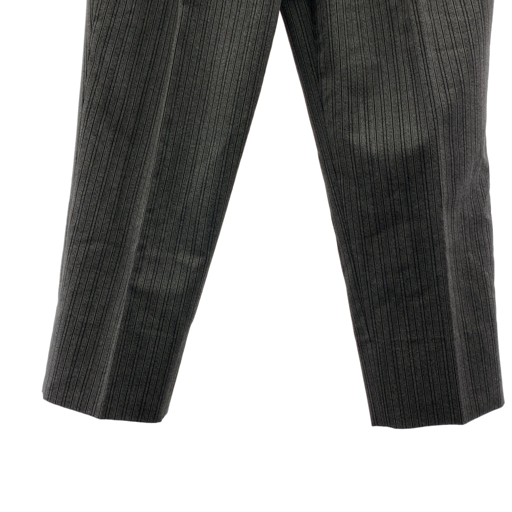 NEAT / ニート | DIRECTORS BELTLESS ウール混 ストライプ サイドアジャスター ベルトレス トラウザー パンツ | M | グレー | メンズ