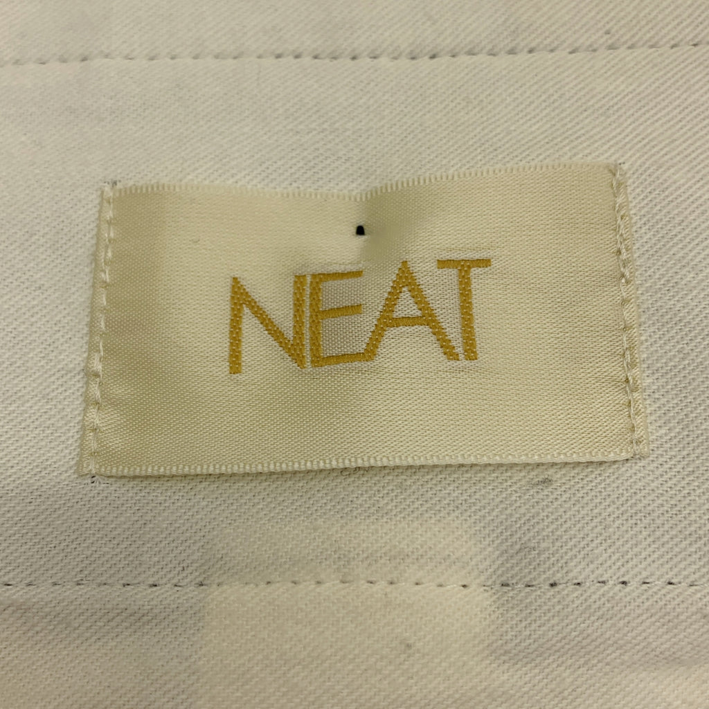 NEAT / ニート | DIRECTORS BELTLESS ウール混 ストライプ サイドアジャスター ベルトレス トラウザー パンツ | M | グレー | メンズ