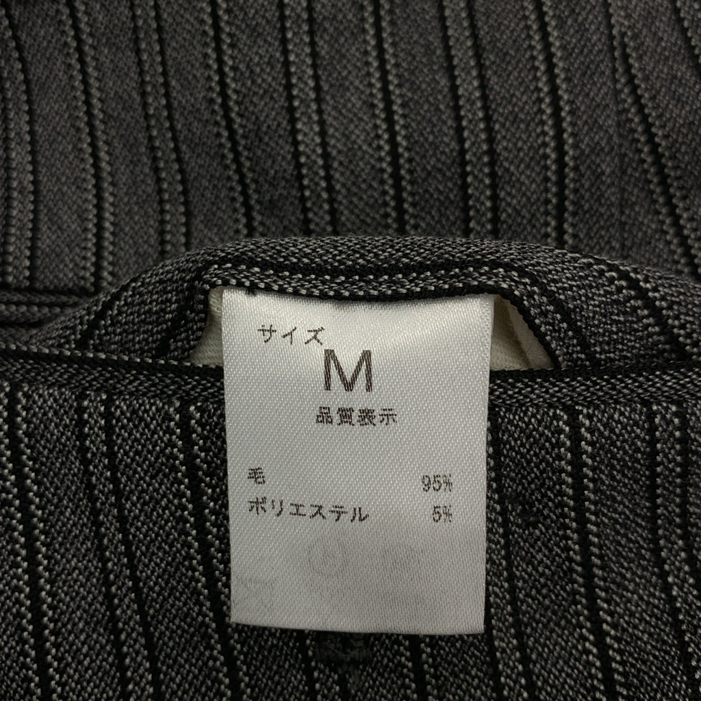 NEAT / ニート | DIRECTORS BELTLESS ウール混 ストライプ サイドアジャスター ベルトレス トラウザー パンツ | M | グレー | メンズ