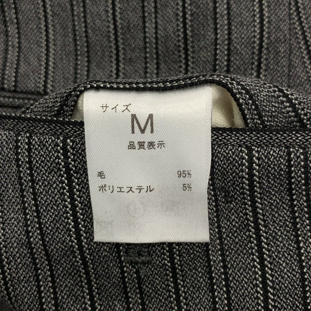 NEAT / ニート | DIRECTORS BELTLESS ウール混 ストライプ サイドアジャスター ベルトレス トラウザー パンツ | M | グレー | メンズ