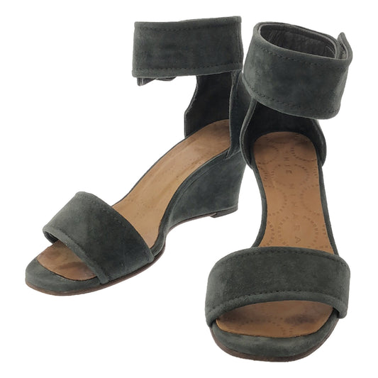 CHIE MIHARA | Leather ankle belt sandals | 35 1/2 | Grey | Women's