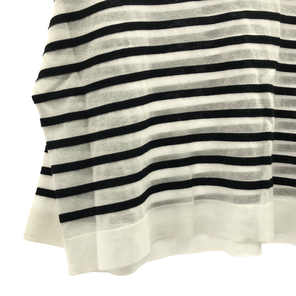 Traditional Weatherwear / トラディショナルウェザーウェア | BMB KNIT SHEER / シアーボーダーニットプルオーバー | S | ブラック/ホワイト | レディース