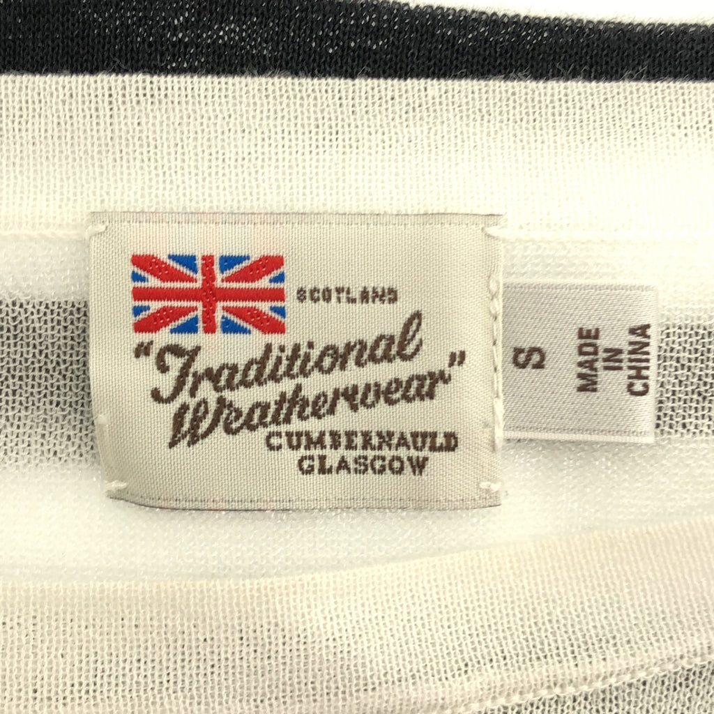 Traditional Weatherwear / トラディショナルウェザーウェア | BMB KNIT SHEER / シアーボーダーニットプルオーバー | S | ブラック/ホワイト | レディース