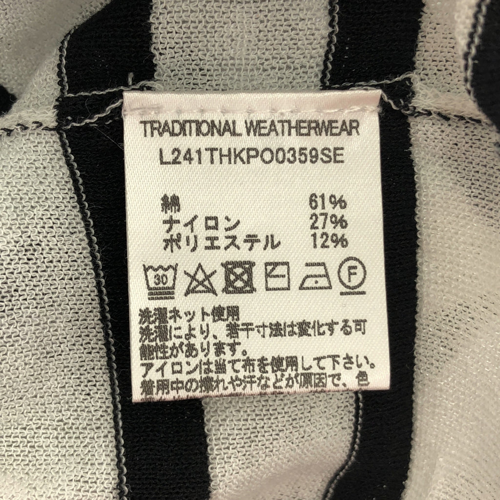 Traditional Weatherwear / トラディショナルウェザーウェア | BMB KNIT SHEER / シアーボーダーニットプルオーバー | S | ブラック/ホワイト | レディース