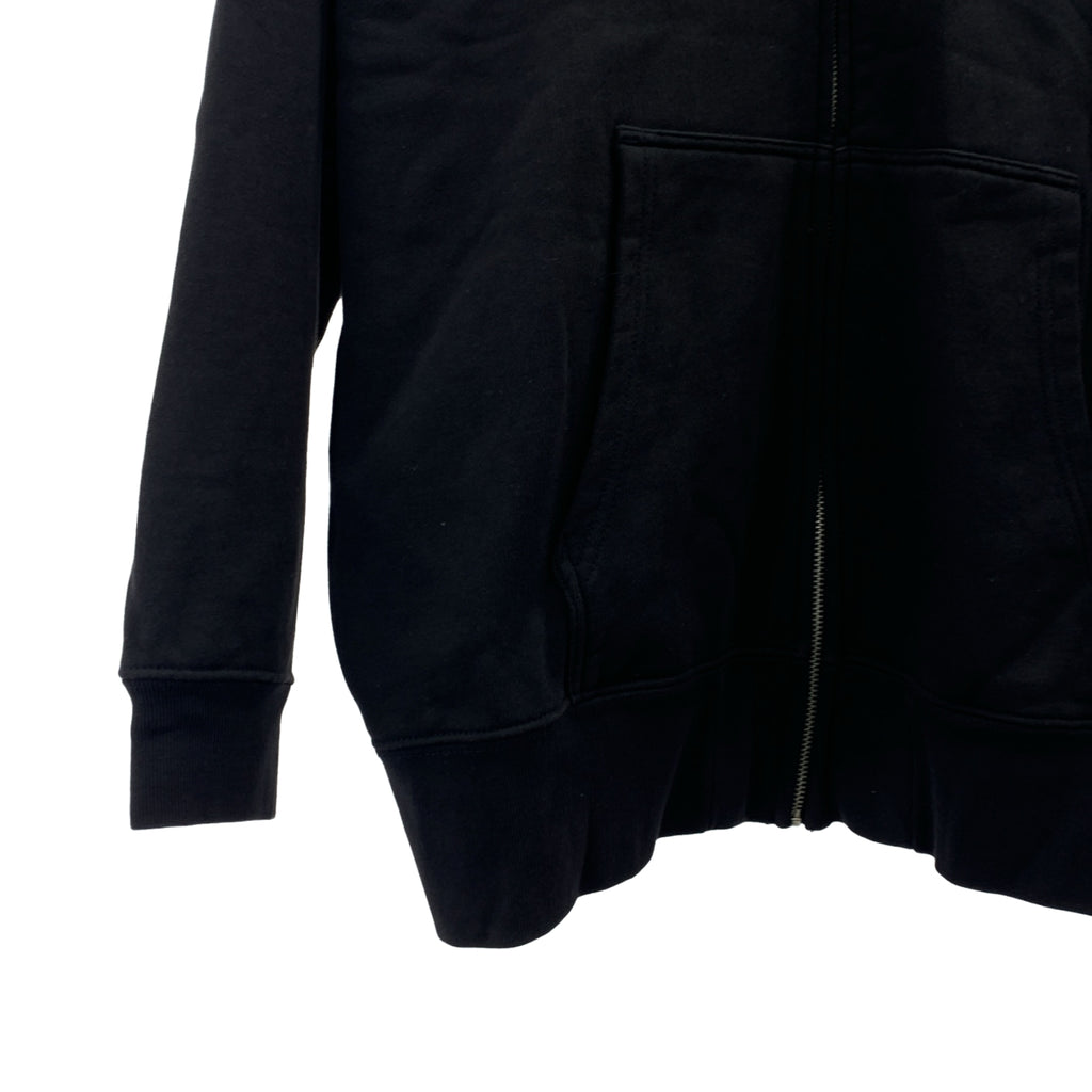Ground Y / 그라운드 와이 | 오버 실루엣 로고 풀 Zip 스웨트 후디 | 4 | 블랙 | 남성