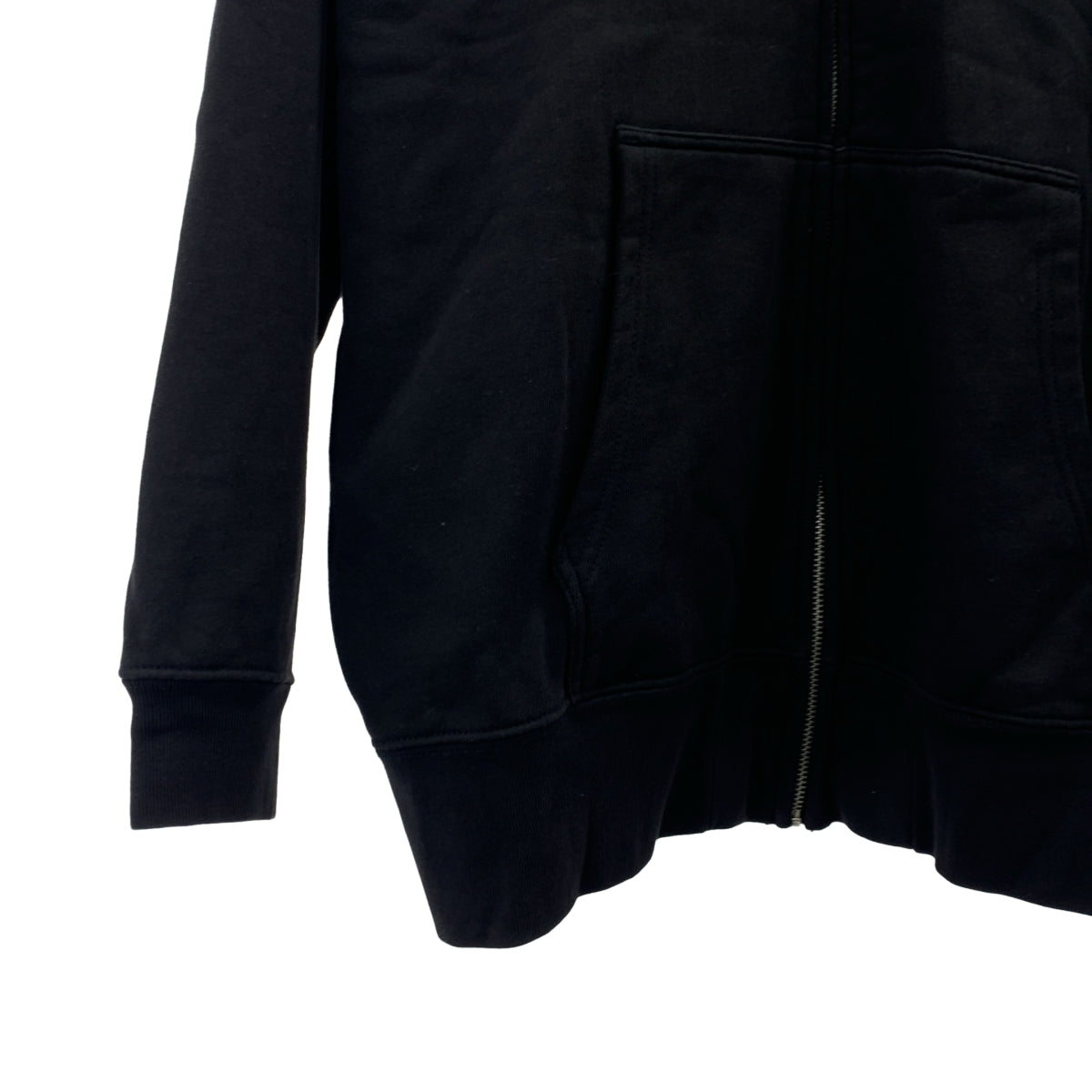 Ground Y / 그라운드 와이 | 오버 실루엣 로고 풀 Zip 스웨트 후디 | 4 | 블랙 | 남성