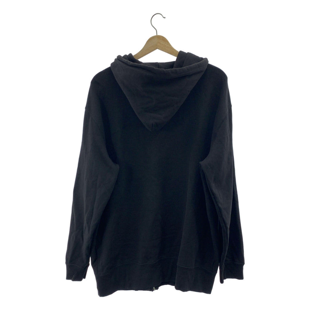 Ground Y / 그라운드 와이 | 오버 실루엣 로고 풀 Zip 스웨트 후디 | 4 | 블랙 | 남성