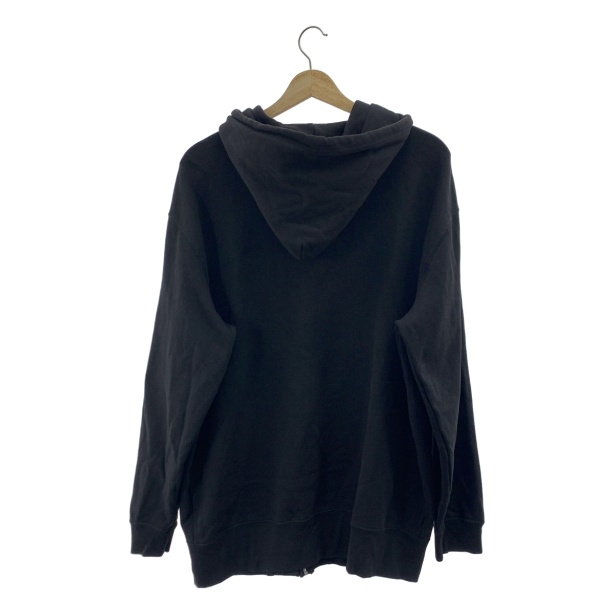 Ground Y / 그라운드 와이 | 오버 실루엣 로고 풀 Zip 스웨트 후디 | 4 | 블랙 | 남성