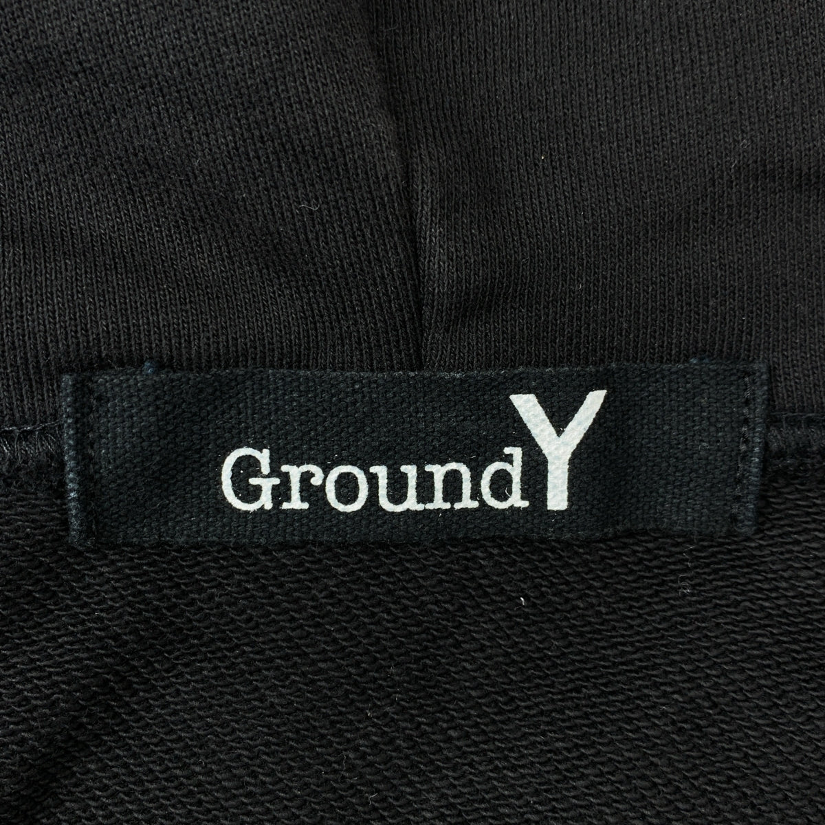 Ground Y / 그라운드 와이 | 오버 실루엣 로고 풀 Zip 스웨트 후디 | 4 | 블랙 | 남성