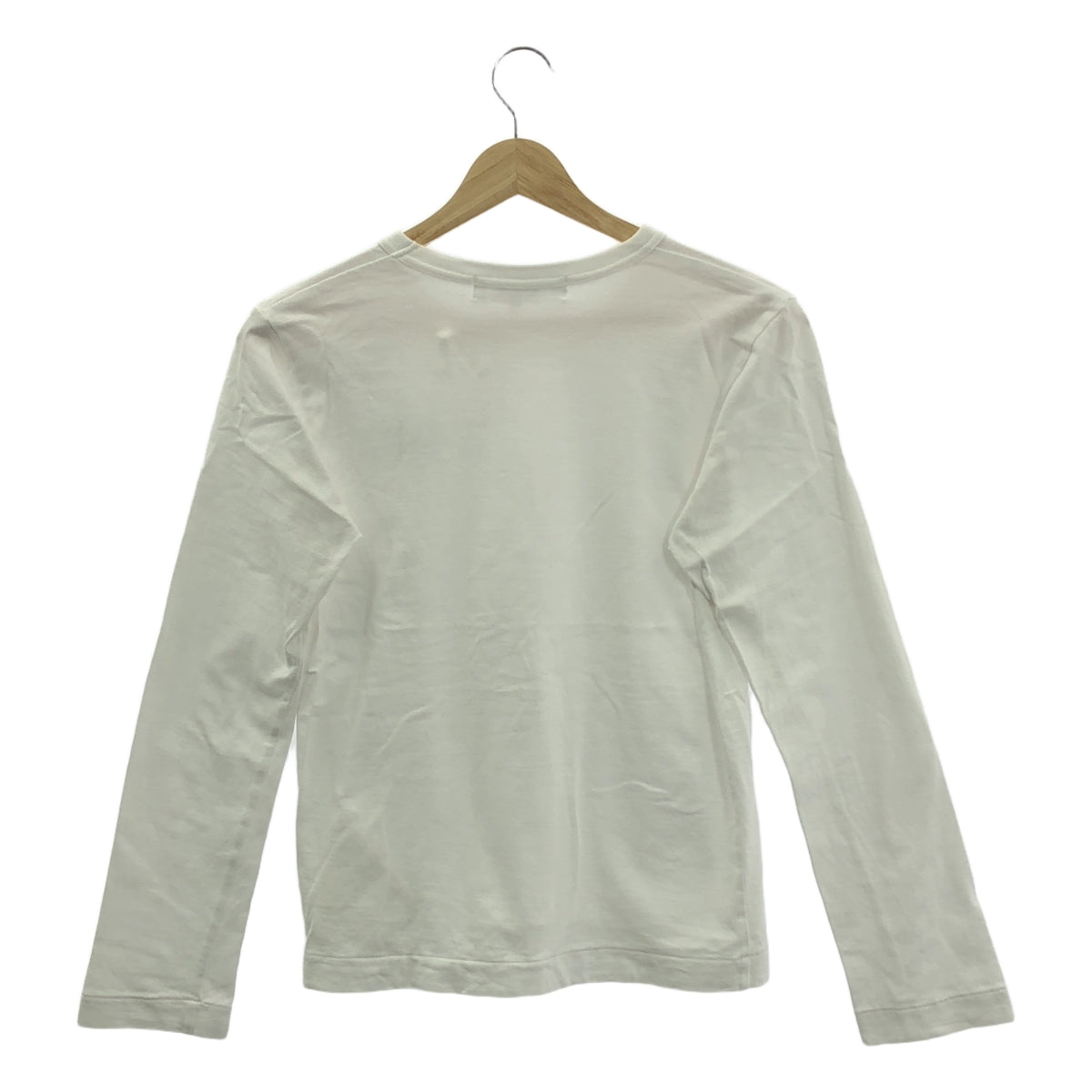 PLAY COMME des GARCONS / 플레이콤 데 갤슨 | 2022 | 하트 자수 긴팔 T 셔츠 컷소우 | M | 화이트 | 여성