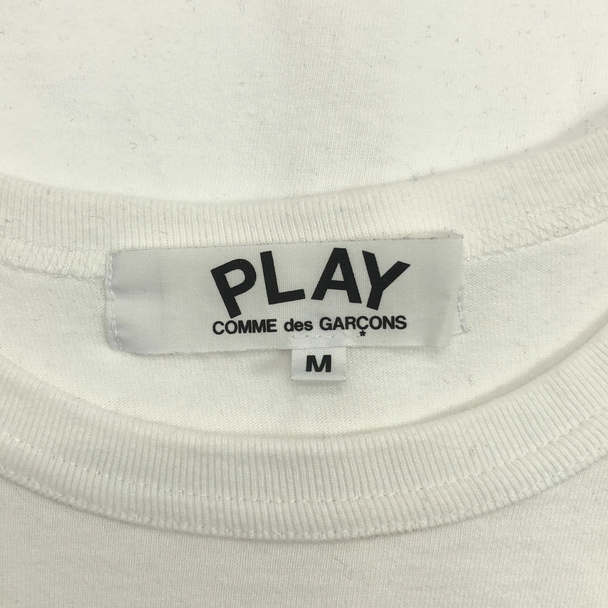 美品 希少 プレイコムデギャルソン ビッグブラックブルーアイハートプリント 白 PLAY COMME des GARCONS - プレイコムデギャルソン キッズ