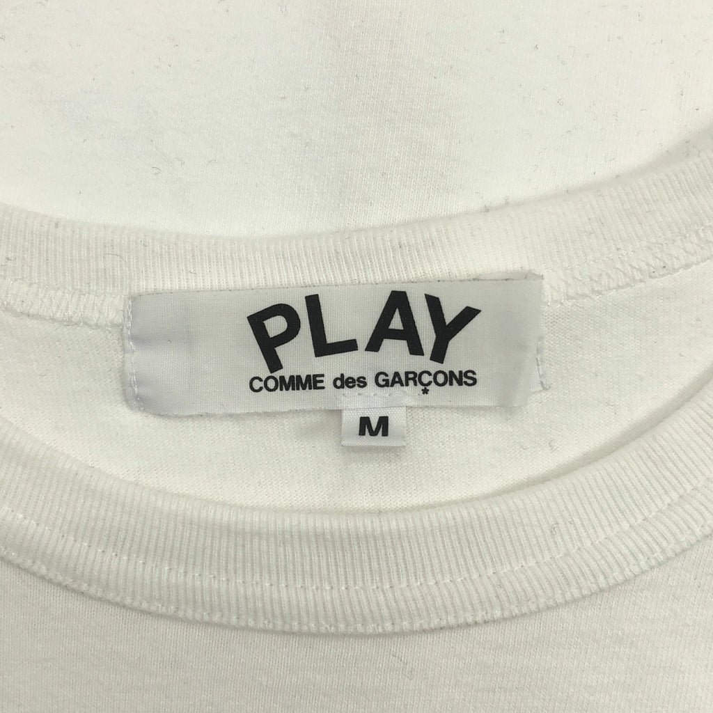 PLAY COMME des GARCONS | 2022 | 心型刺繡長袖 T 卹 | M | 白色 | 女款