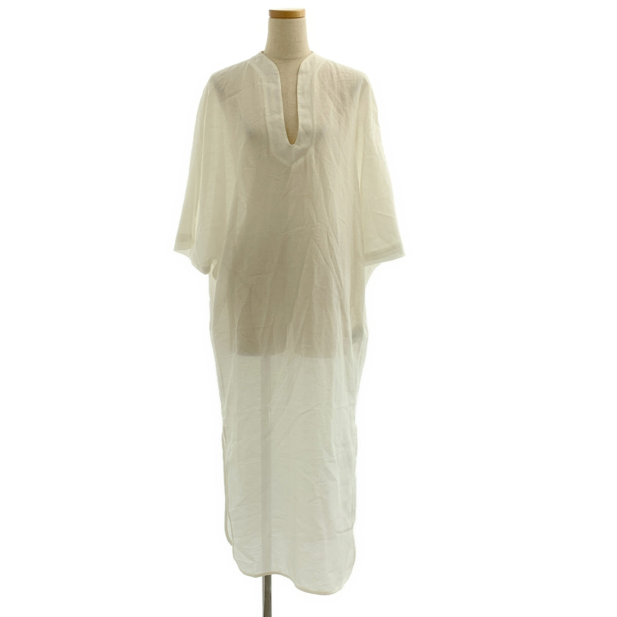 Mame Kurogouchi / マメクロゴウチ | 2025SS | Botanical Motif Sheer Deep V-Neck Dress  / ジャガード ドレス ワンピース | 1 | レディース