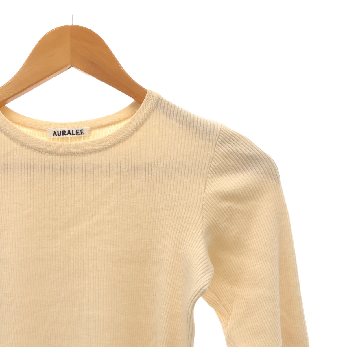 AURALEE | Ribbed crew neck knit | 1 | Women's