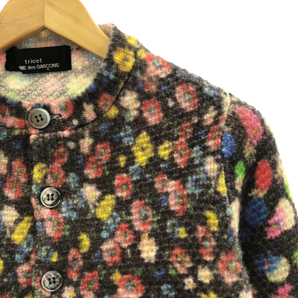 tricot COMME des GARCONS / トリココムデギャルソン | 2002AW | ウール 総柄 ニット カーディガン |