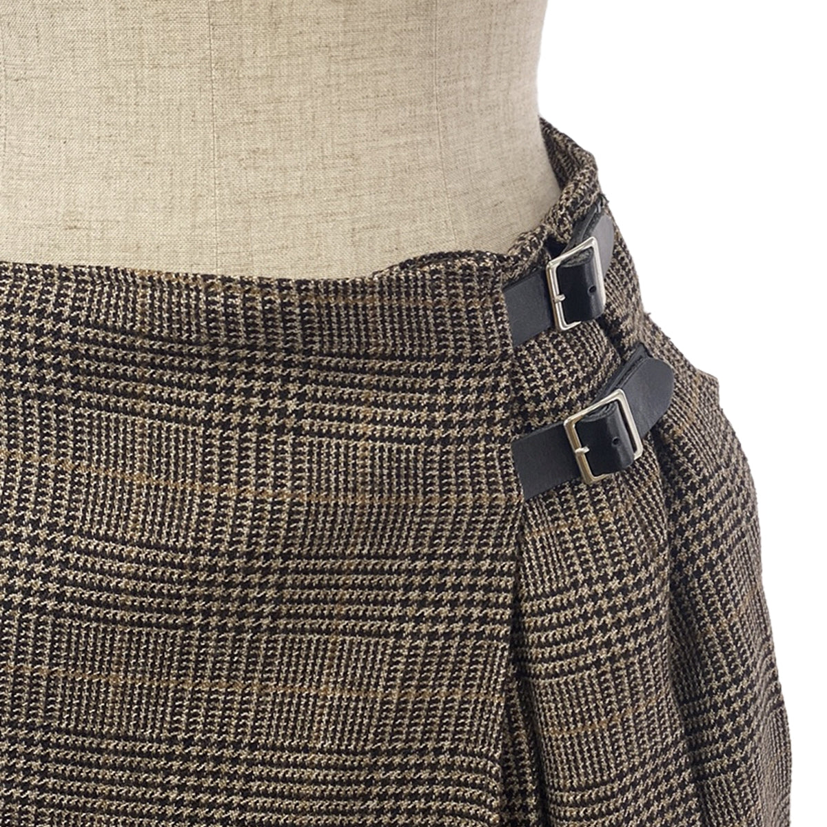 foufou / フーフー | glen check tuck wlap skirt スカート | F | ブラウン | レディース